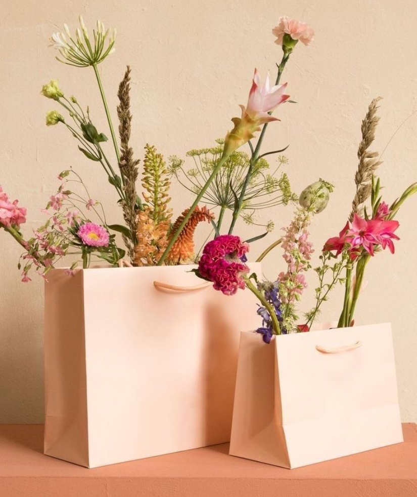 flowers in a bag